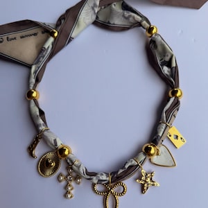 scarf charm necklace