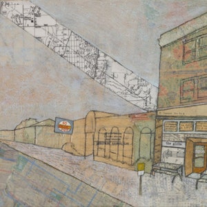 The Globe Cafe - 14th Ave E & E Pine St - Fine Art Print of Original Painting by Janet Nechama Miller