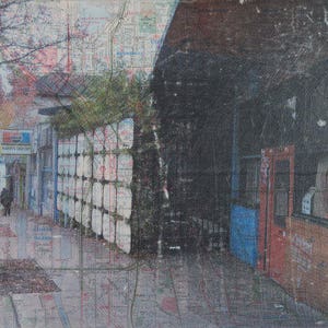Kincora, Manray & Harry's Grocery - The Capitol Hill I Remember - Fine Art Print of Original Mixed-Media Art Piece by Janet Nechama Miller