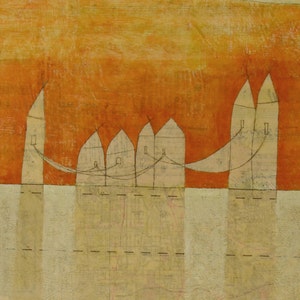Fine Art Print of Original Encaustic Painting by Janet Nechama Miller - History and Memory Can't Be Torn Down