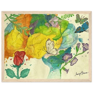11 x 14 Synapses Photosynthesized AmyCArt Light Wood Framed white border Classic Semi-Glossy Paper Wooden Framed Poster 27 x 35 cm / 11 x 14″