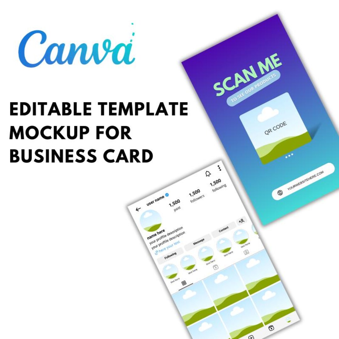 Editable Profile and Posts Template - Etsy