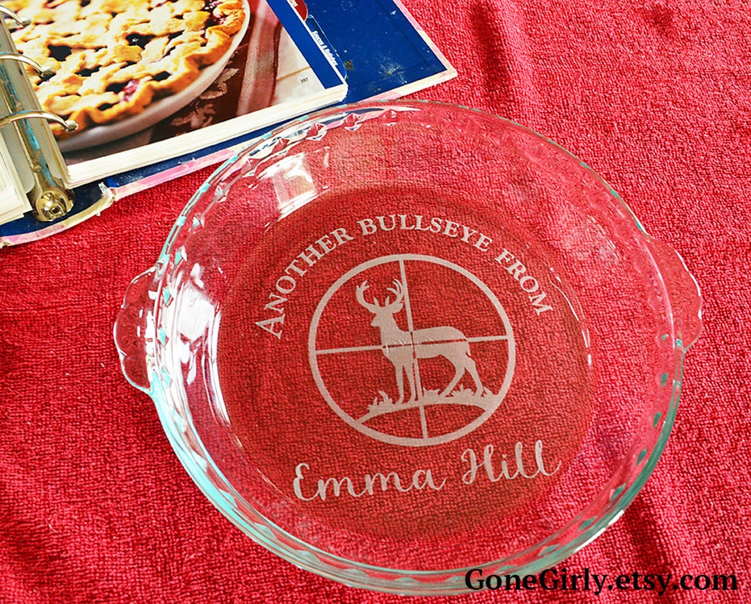 Another Bullseye From your Name Customized Pie Plate Hearts Engraved