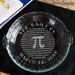 Personalized π Pi Please Pie Plate 3.14 Any Customization Font or Text Great For Pi Day Weddings image 1