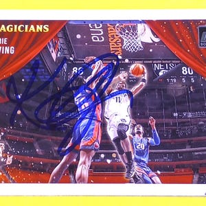 Kyrie Irving Autographed Basketball Card: 2021 Panini Donruss Magicians Insert with COA