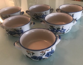 Stoneware Pottery Soup Bowls 6
