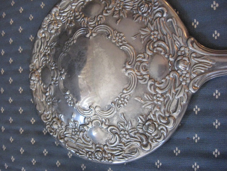 Antique Victorian Style SILVER Metal Hand Held MIRROR Pair Etsy