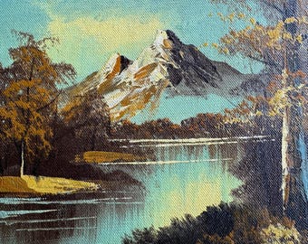 J Medina Oil Painting Cabin Lake House 8