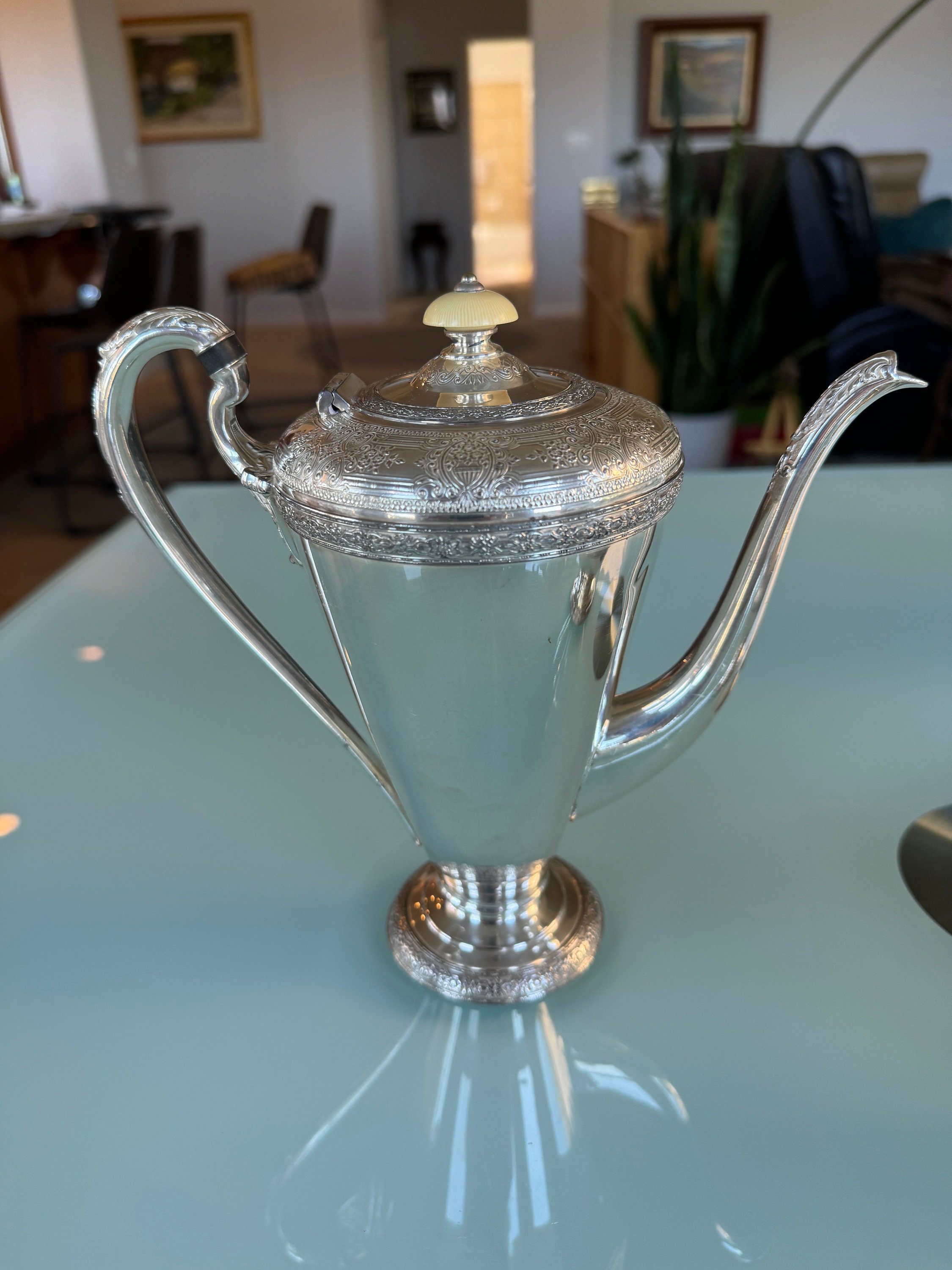 【Wilcox】 コーヒーセット 3点【シルバープレート】 Vintage Wilcox Silver Plated Tea/coffee Set - Normandie GORGEOUS