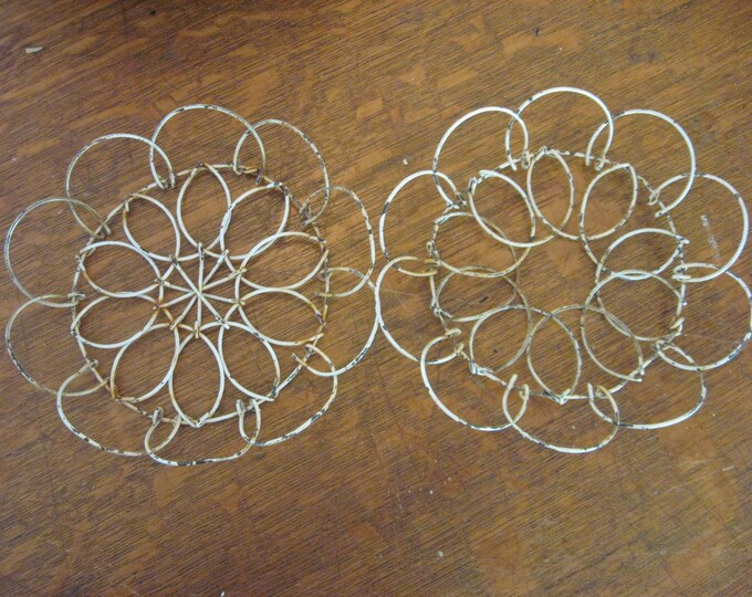 Vintage Wire Egg Baskets Folding or Erect Primitive Shabby Etsy