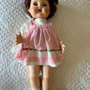 Pedigree | 1950's | Vintage Saucy Walker Sleeping Flirty Eyes Doll | Open Mouth Tongue Teeth | Moveable Head, Arms & Legs | Brunette England
