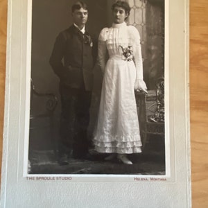 Victorian Wedding Photograph,  Carte de Visite Victorian Photograph Helena Montana