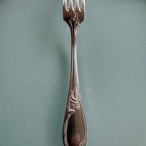 Antique French Silverplate Apollo Fork Marked 84 Franc ART DECO