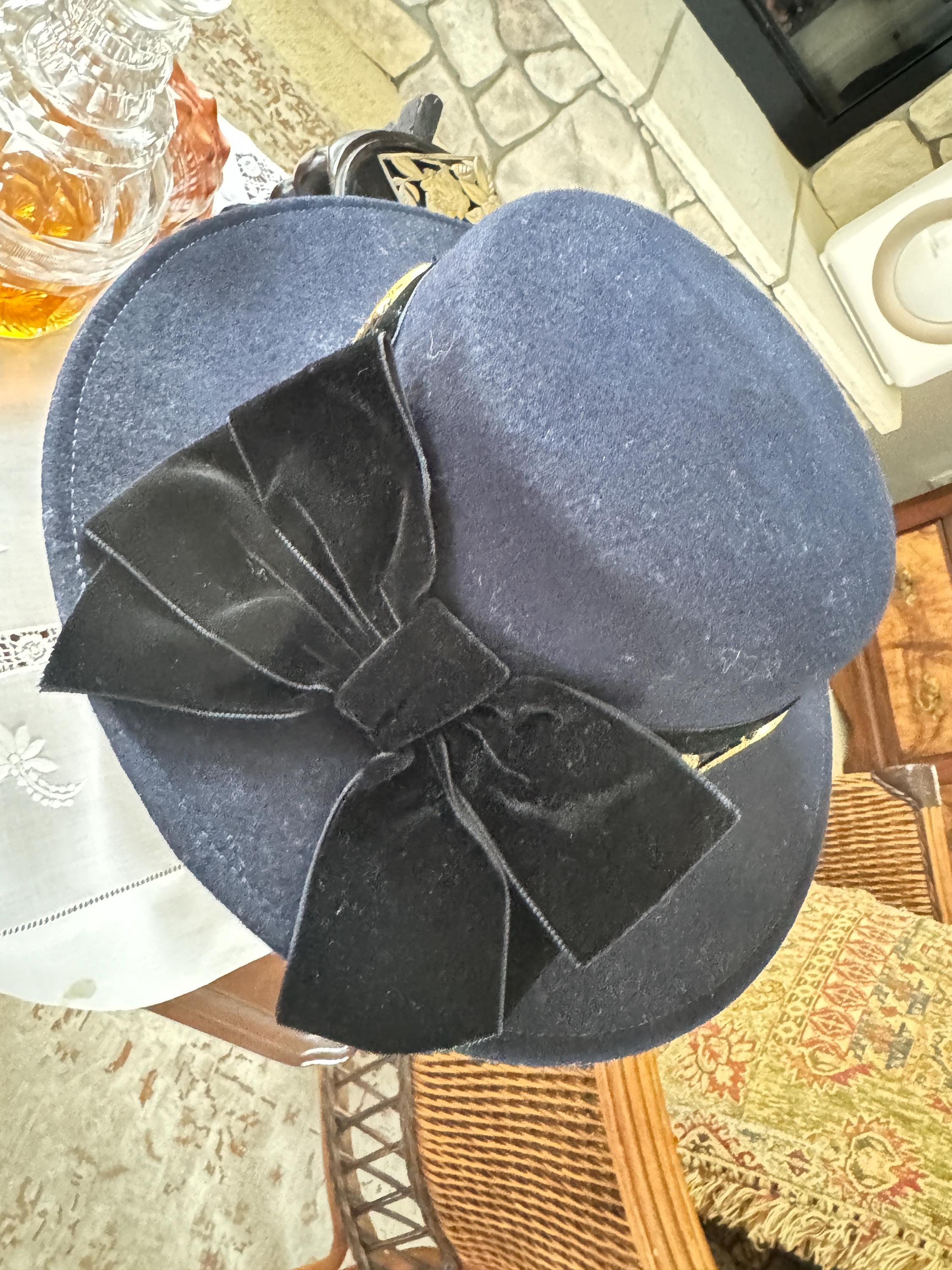 Whittall & Shon Bollman HAT Co 100% Black Wool Doeskin Felt 