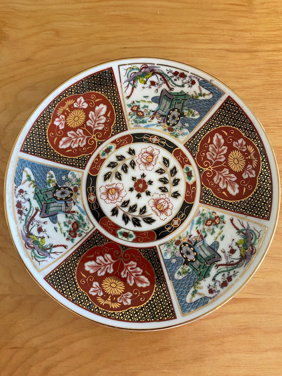 IMARI Antique Japanese Plate Decorative Asian Wall Plate Gold Gilt Hand Painted Etsy