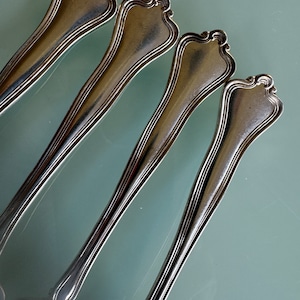 R. Wallace Silverplate Cake Forks 6&quot; Scarce 4 Pc. NICE