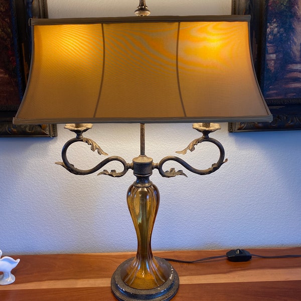 Metal Palm Leaf Lamp - Etsy