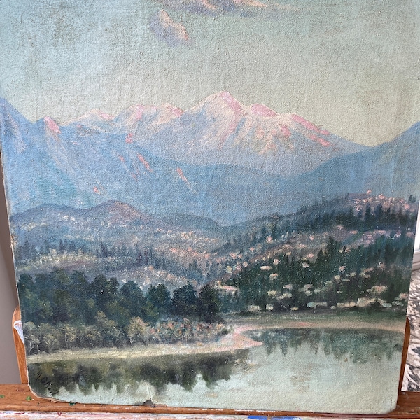 Oil Painting FRANK C. FISHER, California ARTIST, Listed Artist Plein Air Oil Painting Rare