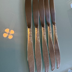 Oneida LA ROSE Stainless Wm A Rogers Premier Glossy Silverware Flatware 6 pc