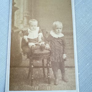 Brother and Sister Norway c1840 Carte De Viste Photo Nyblinn Kristiinia( Photographer) Karl den 12 tes gade no 5 (Place) Norwegian