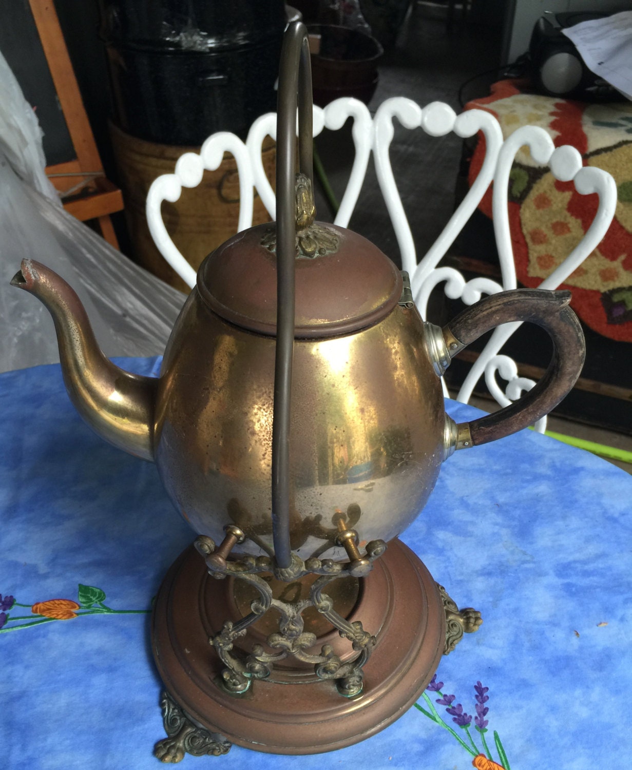 Antique 1880s Tilting Teapot with Stand Tilting Tea Kettle Etsy