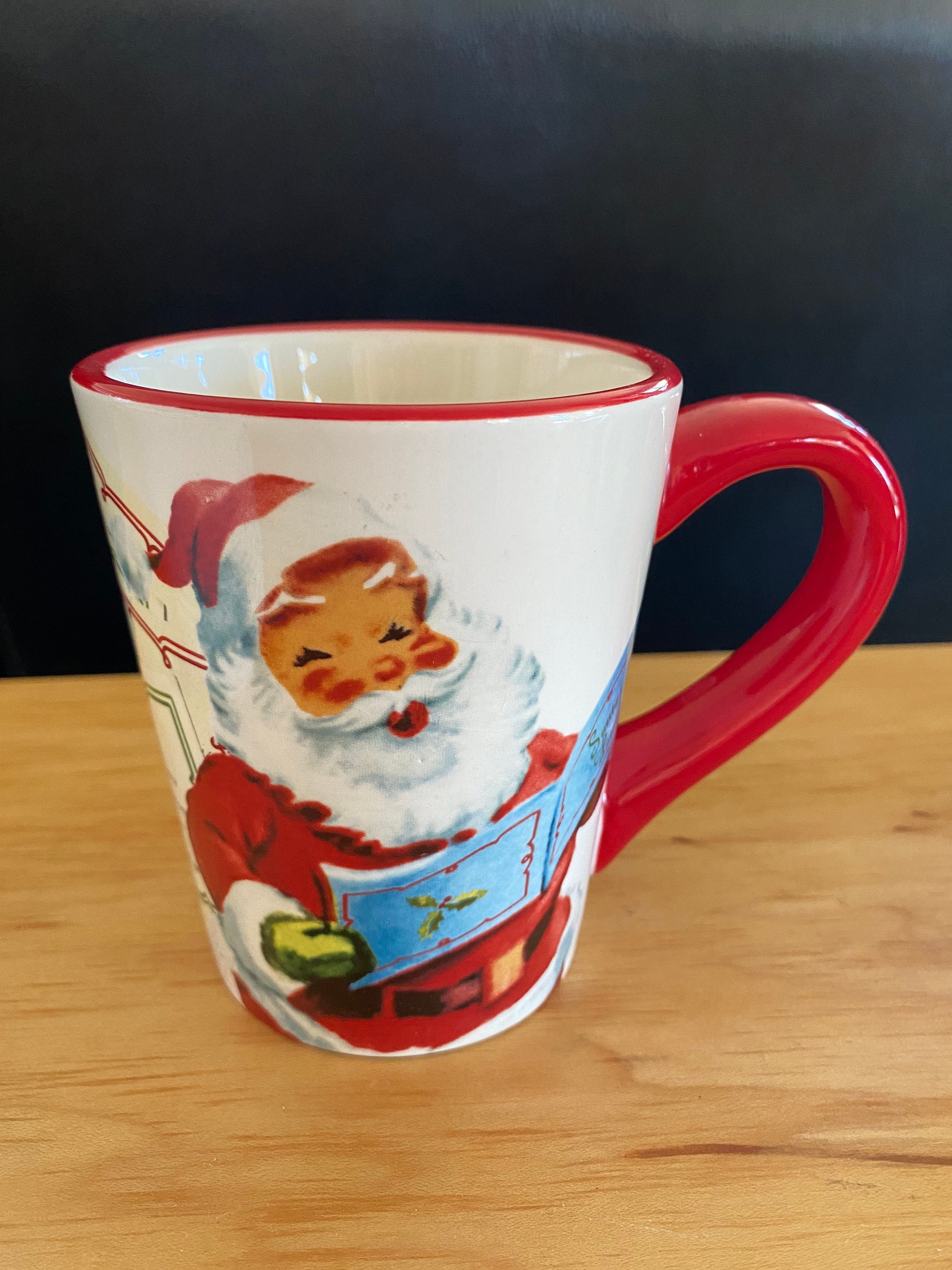 Williams-Sonoma Christmas Holiday Hot Drinks 10 oz. Mugs ~ Set of 6