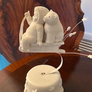 Department 56, Snowbabies &quot;Sliding Through The Milky Way&quot; Music Box Christmas Gift SEE VIDEO