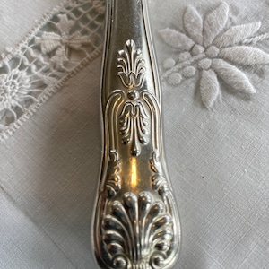 KINGS Shell Hollow Dinner Knife Silverplate Stainless 9+ US Navy Officer&#39;s Mess Dinner Knife Insco INTL.Silver co.