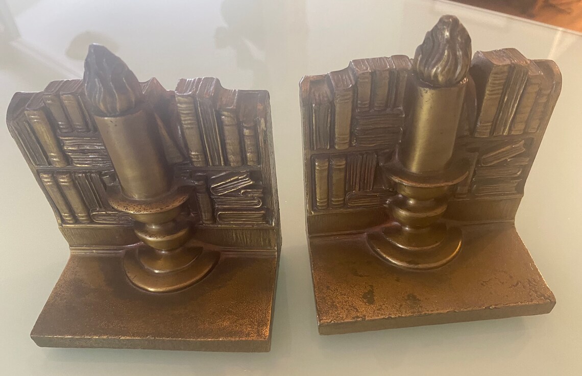 philadelphia manufacturing company brass bookends