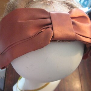 Vintage Mink Fur Copper Satin Hat with Netting 1960s Excellent original condition image 3