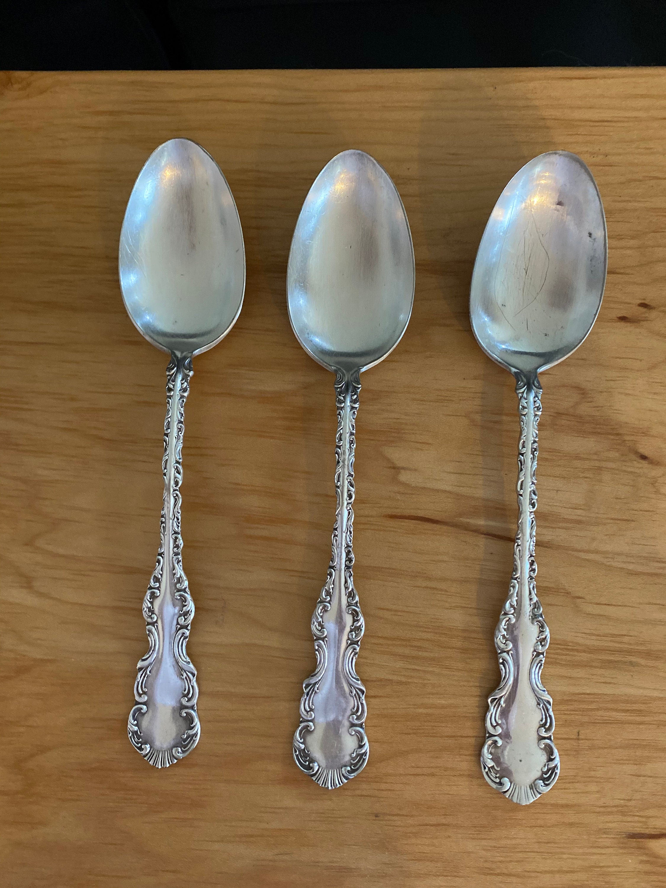 LOUIS XV Flatware BY Toronto Silver Plate Co. 3 Serving Spoons