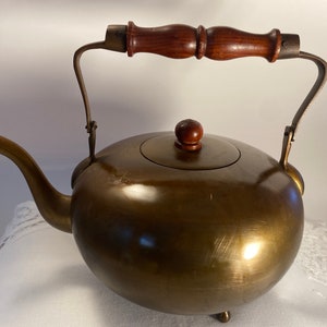 BRASS Teapot Indian, signed