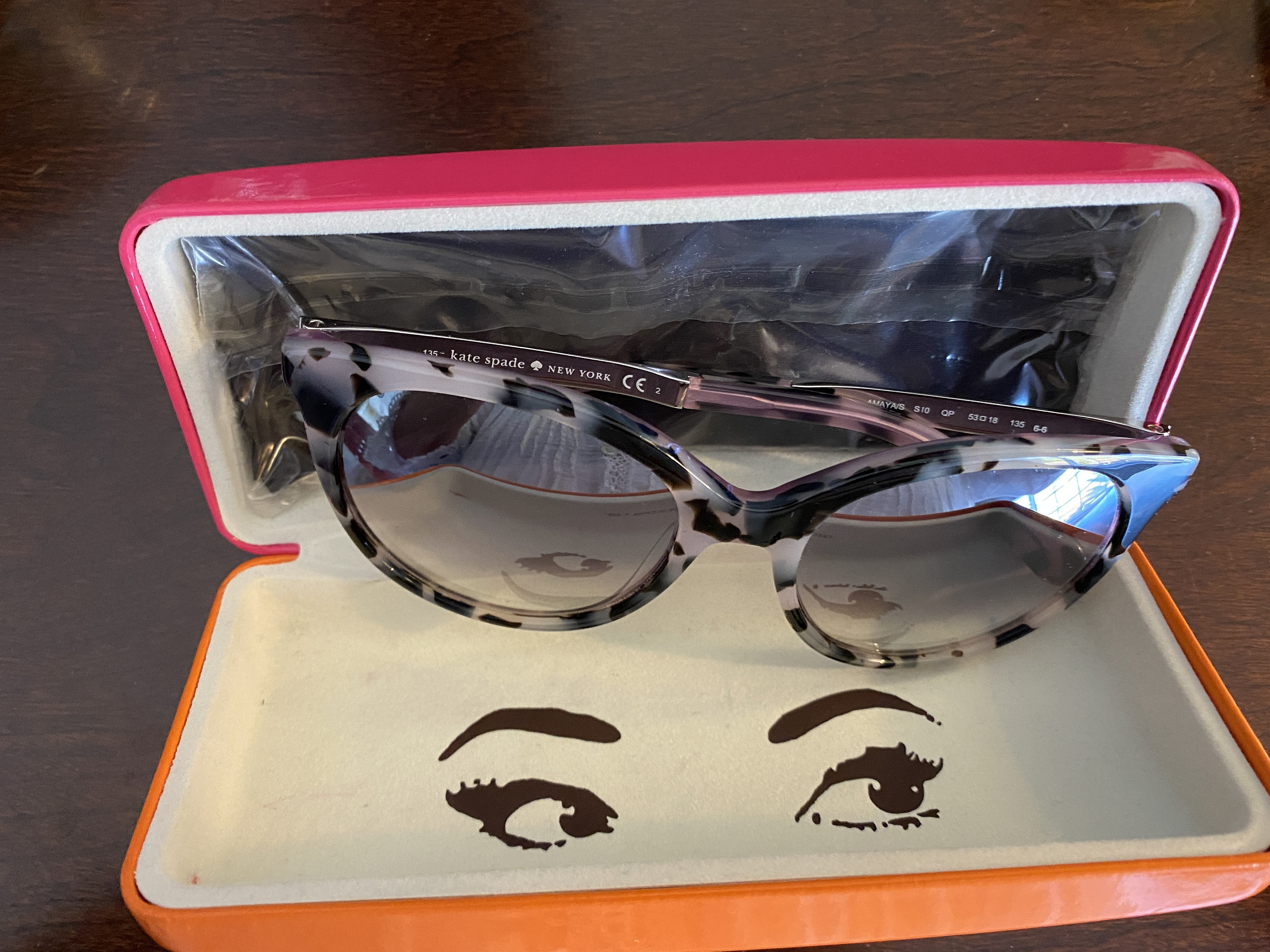 Sunglasses in Case KATE SPADE Tortoiseshell Frame Shape: Cat - Etsy