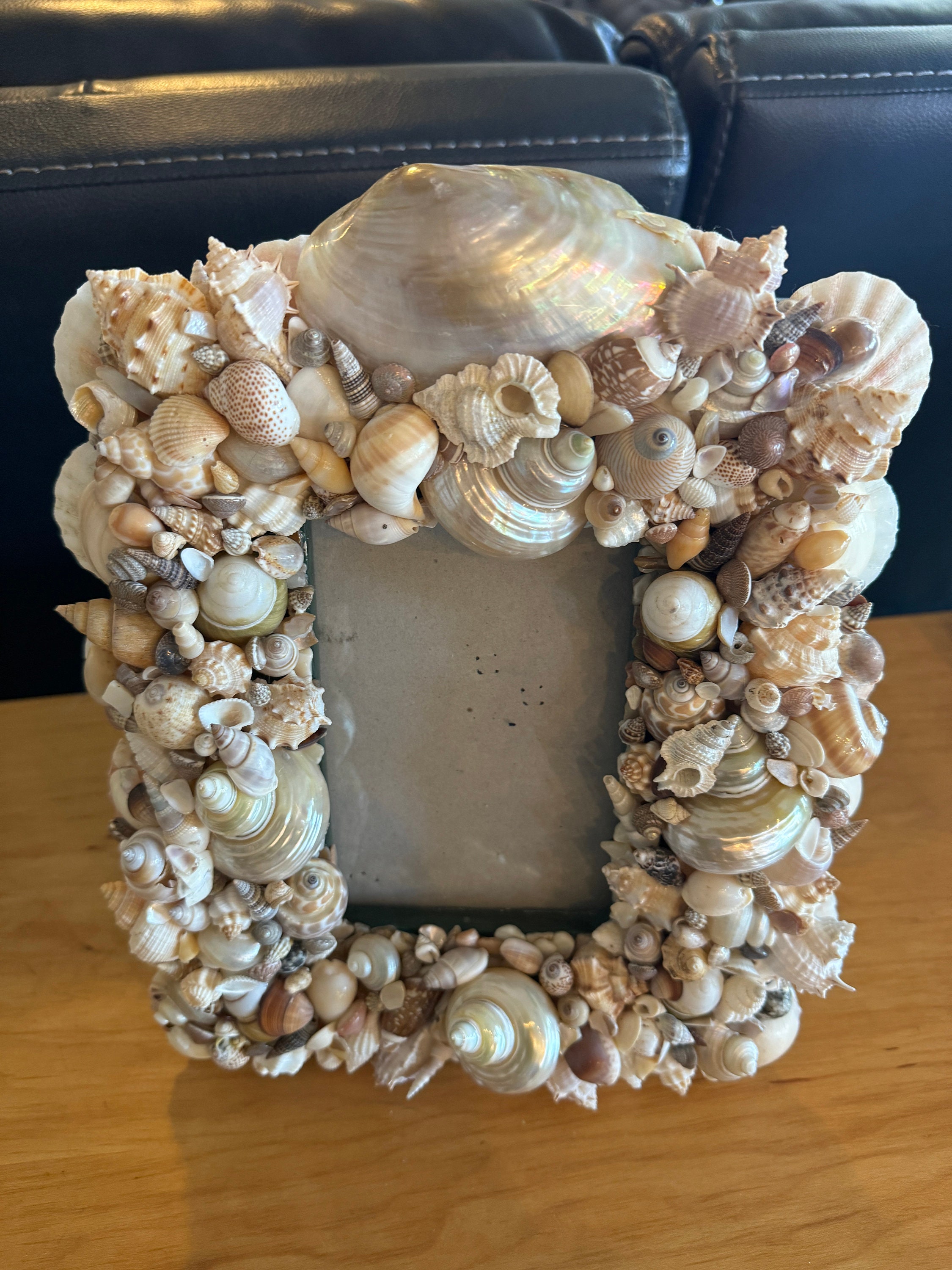 8 X 10 5 X 7 Matted Abalone Shell Mosaic Photo Frame Beach Frame Coastal  Living Seashell Nautical Decor Cottage Chic 