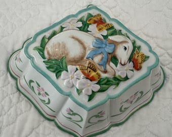 Moule à gelée papillon en porcelaine d'agneau Le Cordon Bleu, Franklin Mint 1986