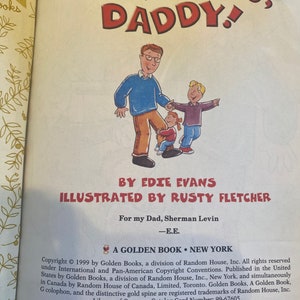 I Love You, Daddy (Little Golden Book) Evans, Edie First Edition 1999