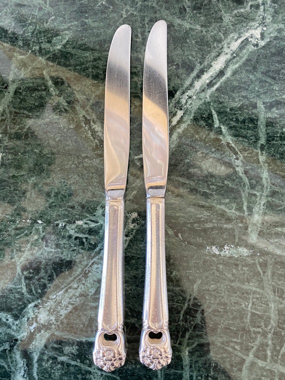 Vintage Dinner Knives Set of 2 Eternally Yours Rogers Brothers Etsy