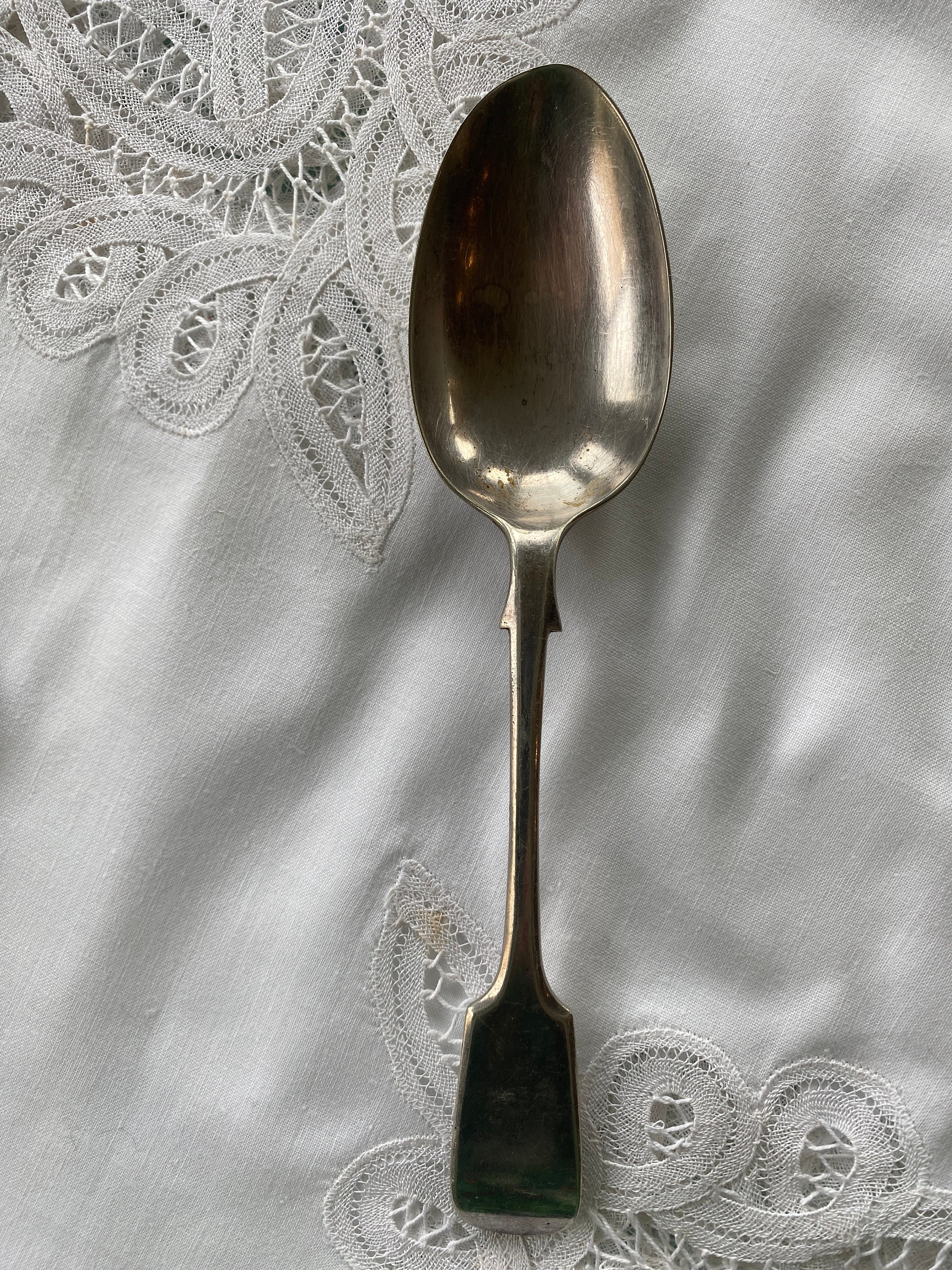 Antique Victorian Silver STUFFING SPOON James Dixon Sheffield