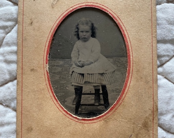 Victorian Tin Type Photograph Child