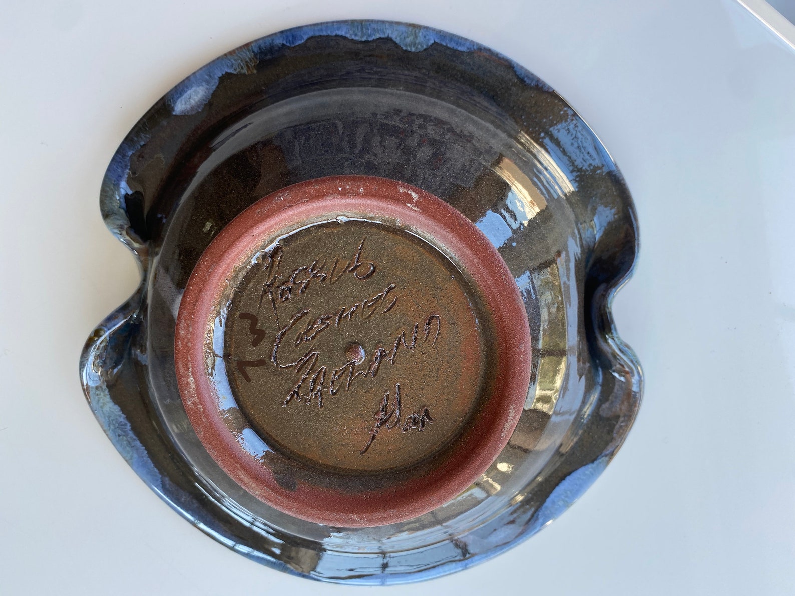 IRELAND STUDIO POTTERY Glaze Bowl Artist Signed Stunning Etsy