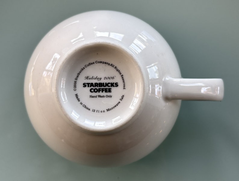 HOLIDAY Two Starbucks Mugs 1 Red, 1 Blue, Christmas 2006 12oz Etsy