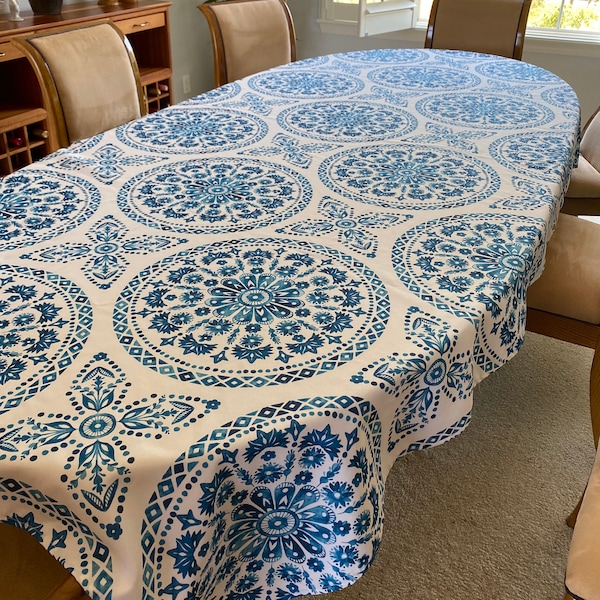 Turquoise Tablecloth Etsy