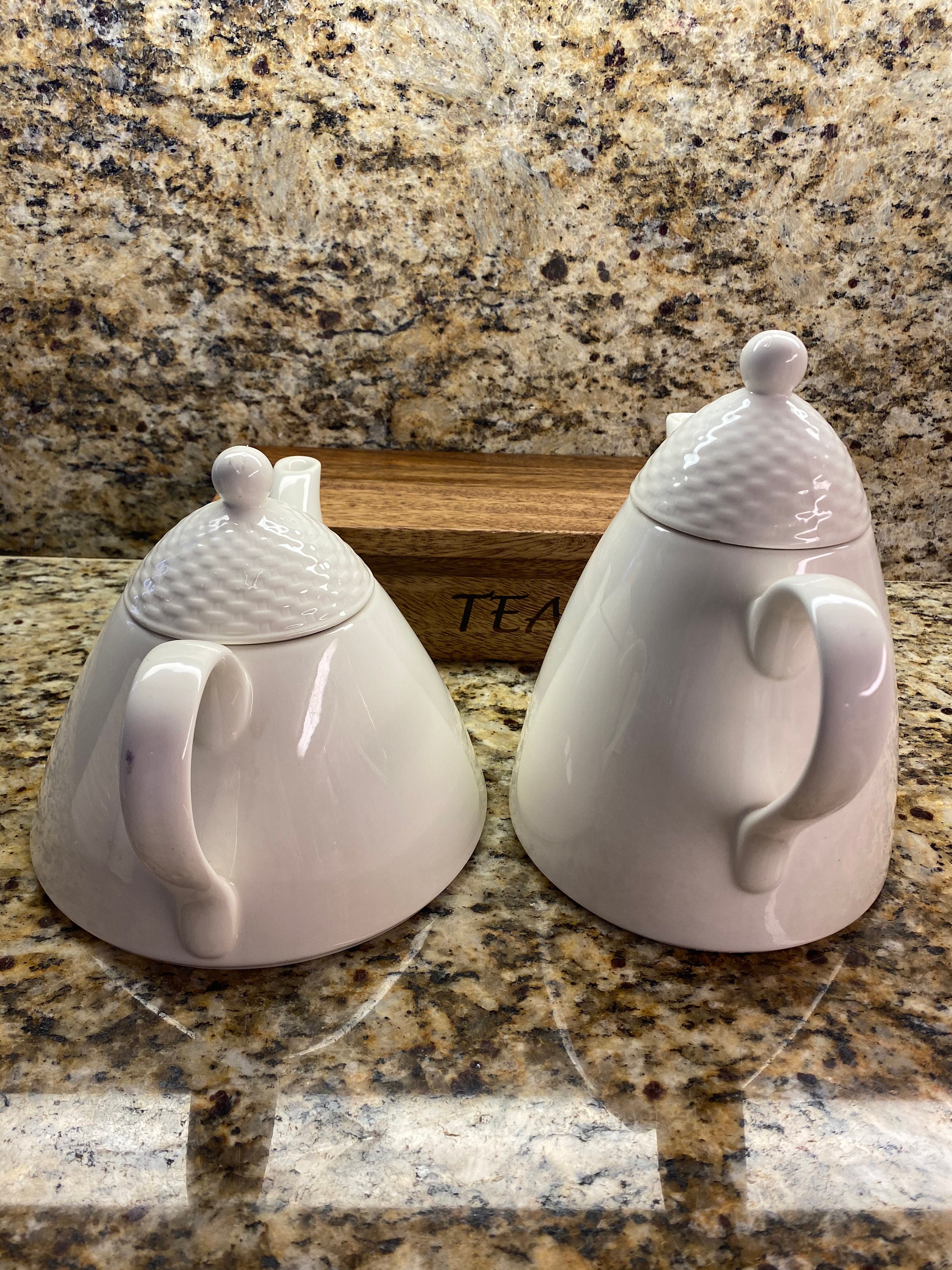 Art Deco Teapots Made in Italy 2 P Italy White Tea Pots Etsy UK