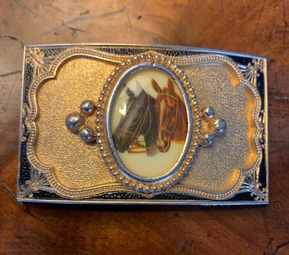 YELLOWSTONE Belt Buckle horse Framed western Etsy