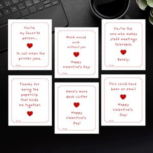 Cartes de Saint-Valentin amusantes sur le lieu de travail, Saint-Valentin numérique pour collègue, Fête de la Saint-Valentin au bureau, Pour collègue, Pour employés, Saint-Valentin à imprimer