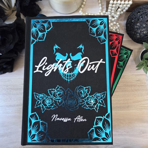 Lights Out Special Edition | Custom Rebound Book | Blue Foil Cover & Sprayed Edges