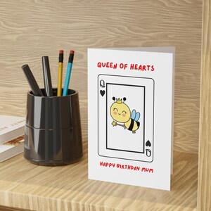 Il miglior biglietto di compleanno per la mamma, Regina di cuori, biglietto di compleanno, biglietto personalizzato
