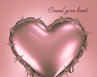 GUARDA TU CORAZÓN: Impresión de arte digital, Descarga digital, Ánimo, Impresión, Jesús, Fe, Arte, Impresión digital, Pequeña empresa