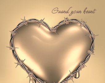 GUARDA TU CORAZÓN: Impresión de arte digital, Descarga digital, Ánimo, Impresión, Jesús, Fe, Arte, Impresión digital, Pequeña empresa
