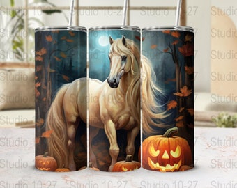 Horse Tumbler Wrap Halloween Sublimation Resin 20 oz Skinny Tumbler Design Straight Tapered Wrap Tumbler Wrap Png, Instant Download